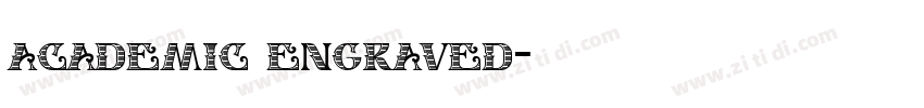 academic engraved字体转换